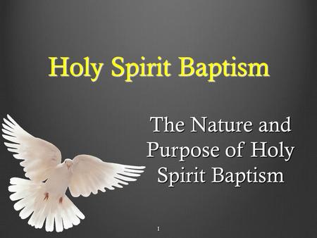What is the purpose of the baptism in the Holy Spirit?