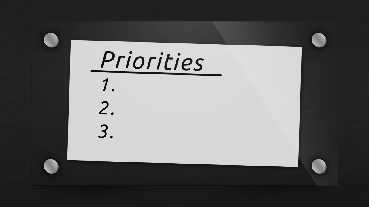 A Christian's Priorities