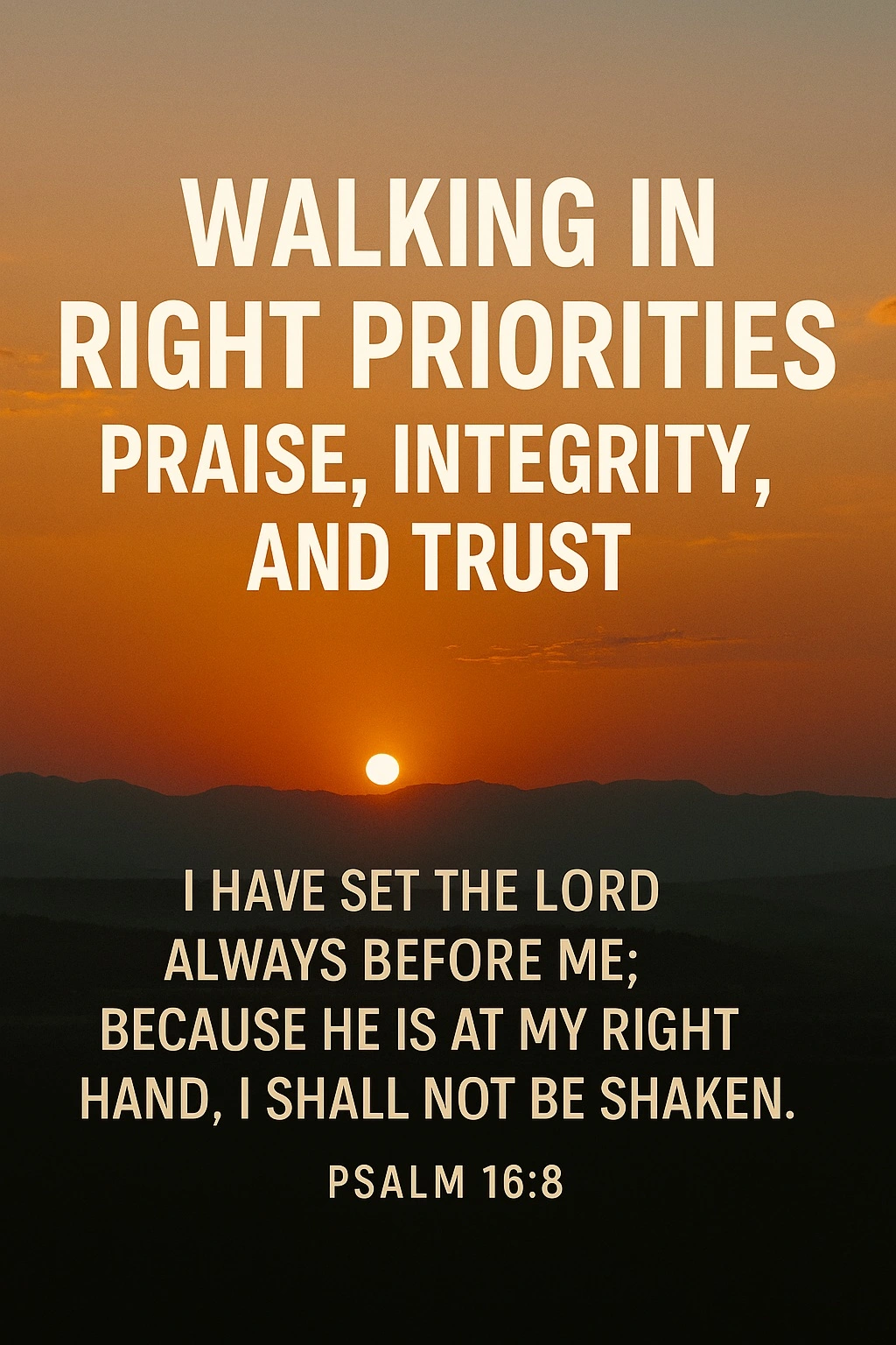 Living the Higher Life: God's Priorities for His People